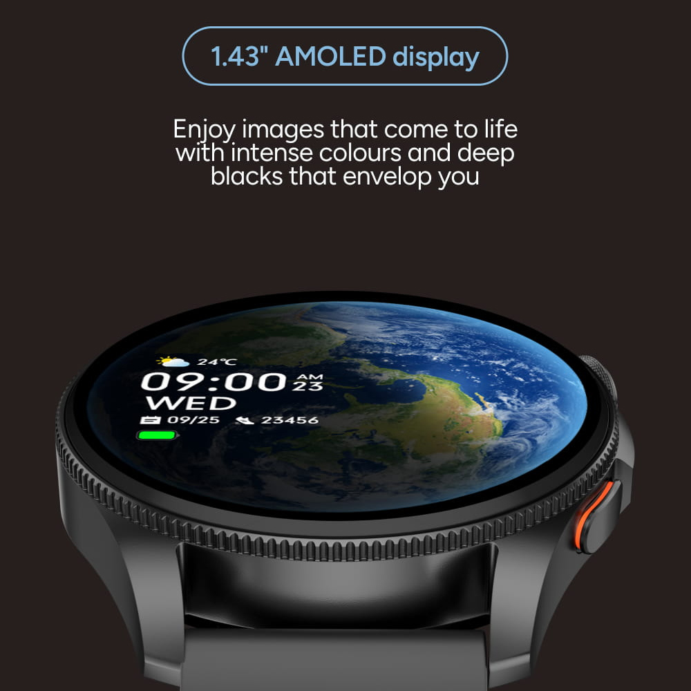 Smart watch KSIX BXSW33N Horizon, 1.43" Amoled, GPS,crni