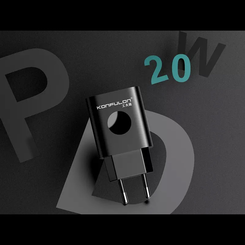 Kucni punjac KONFULON C70Q, Fast Charge, QC3.0 22.5W, PD 20W beli