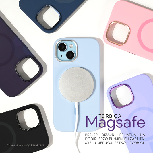 Torbica Magsafe Pure Plus za iPhone 15 Pro 6.1 plava