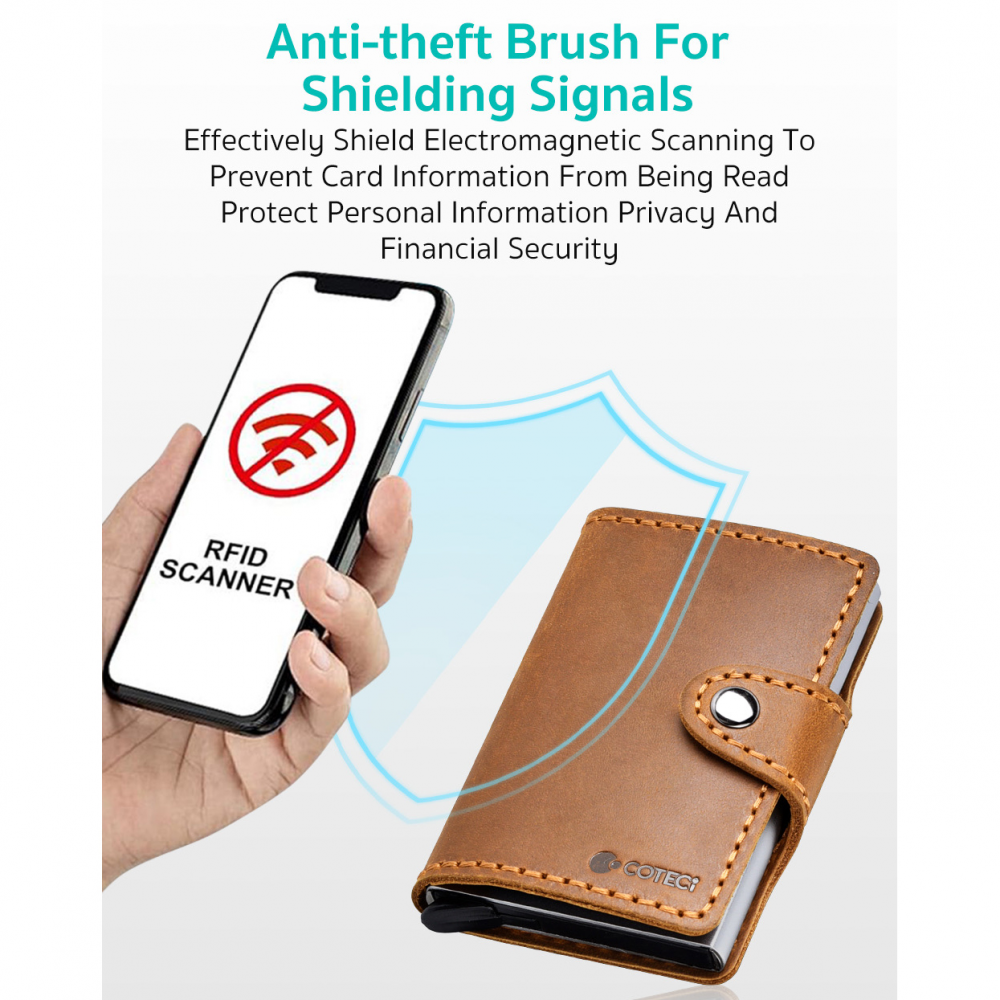 Novcanik Coteci Luxury Series + Anti-theft OT-014 braon