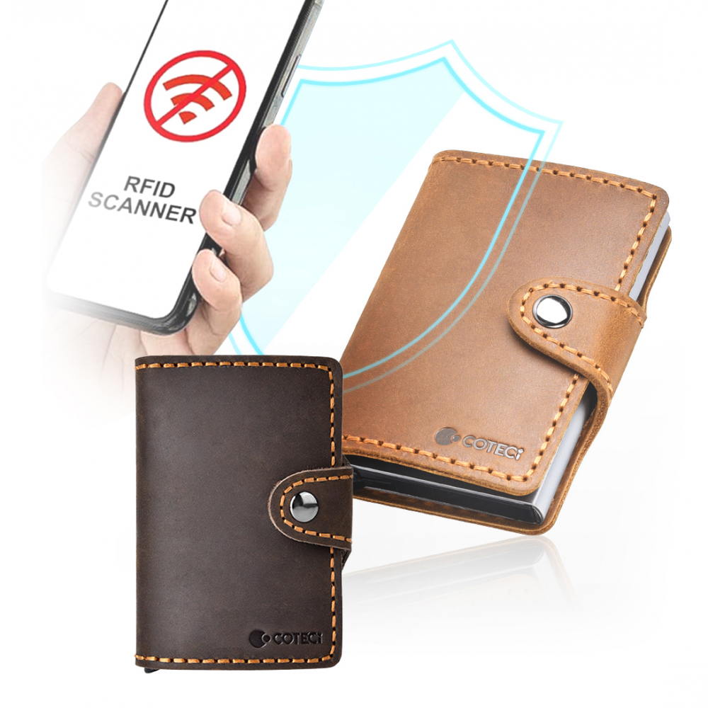 Novcanik Coteci Luxury Series + Anti-theft OT-014 braon