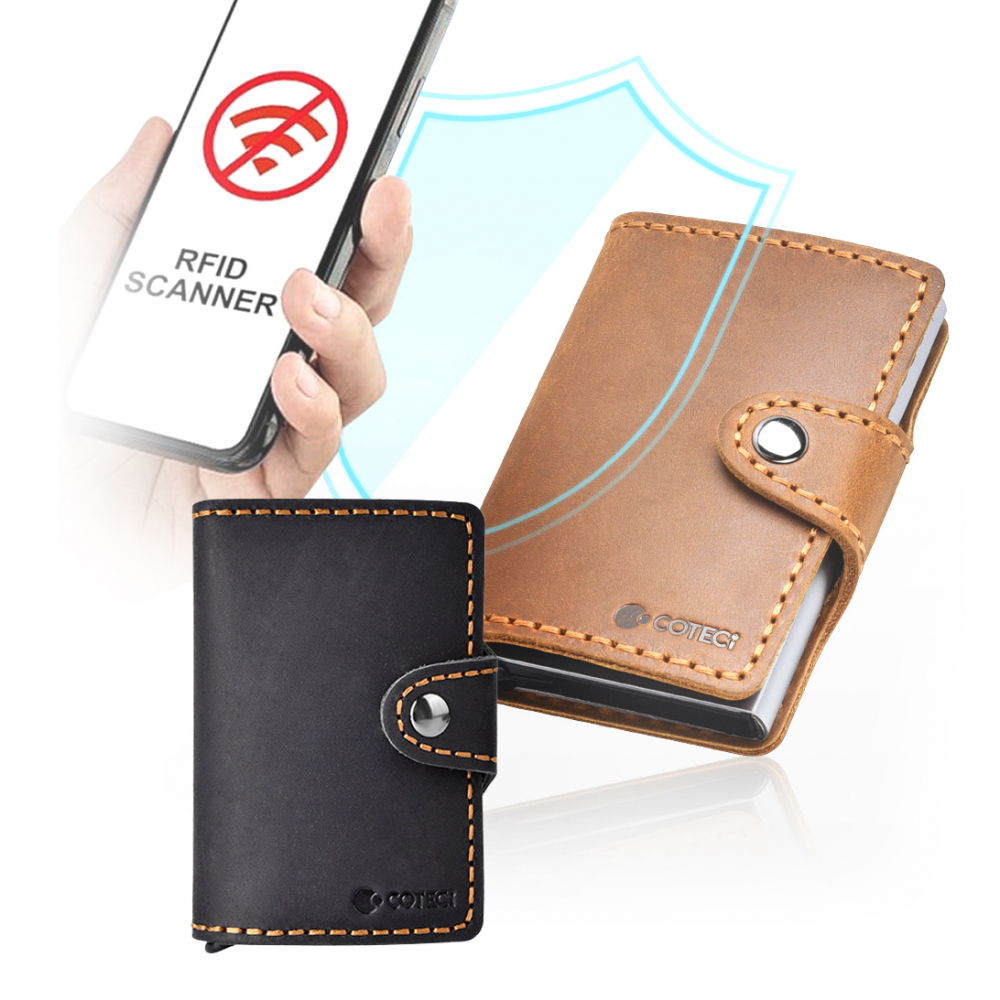 Novcanik Coteci Luxury Series + Anti-theft OT-014 crni