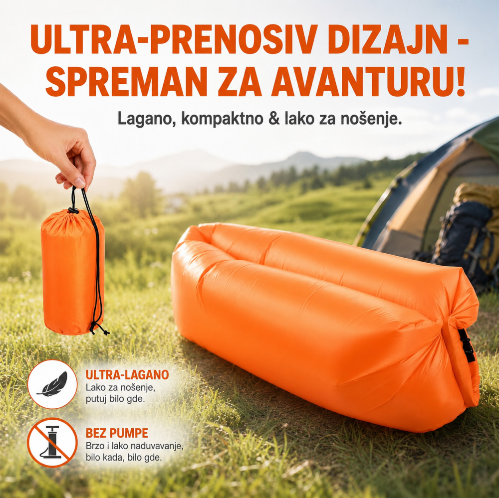 Sofa na naduvavanje  JWD zelena