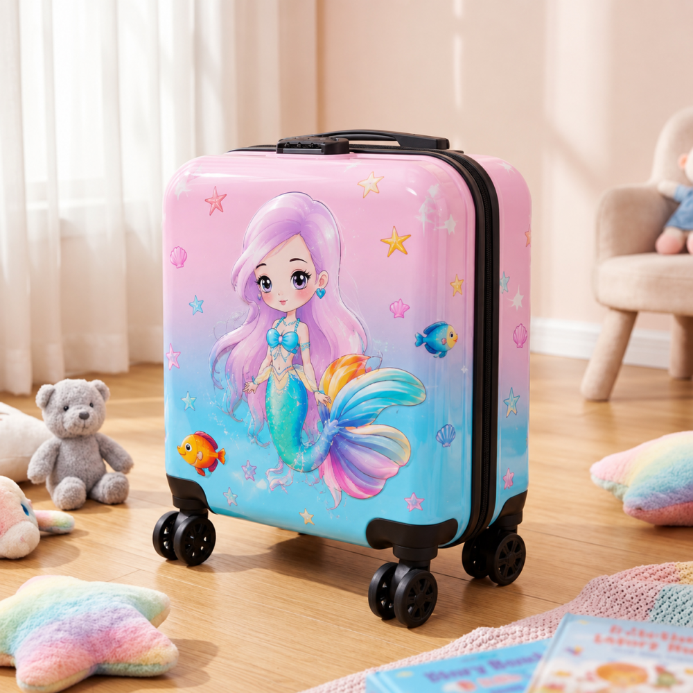 Kofer Sirena plavo roze EL 18"