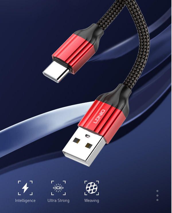 Data kabl LDNIO LS432 iPhone lightning sivi 2m