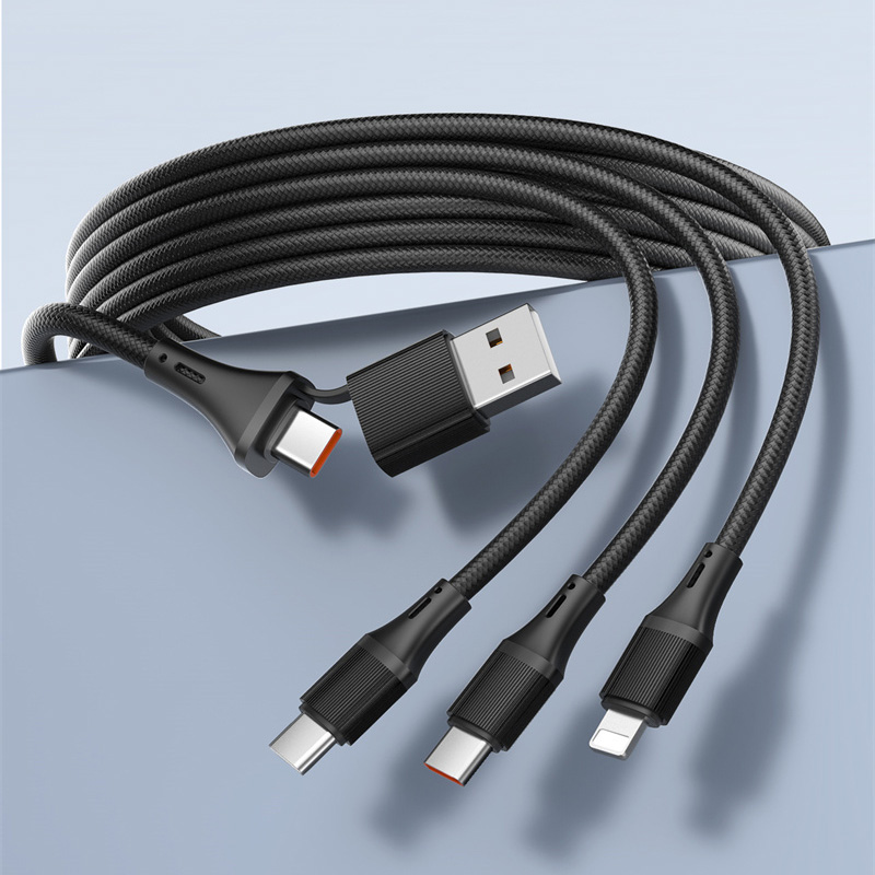 Data kabl LDNIO LC97 uc 100W 4 u 1 crni 1.2m