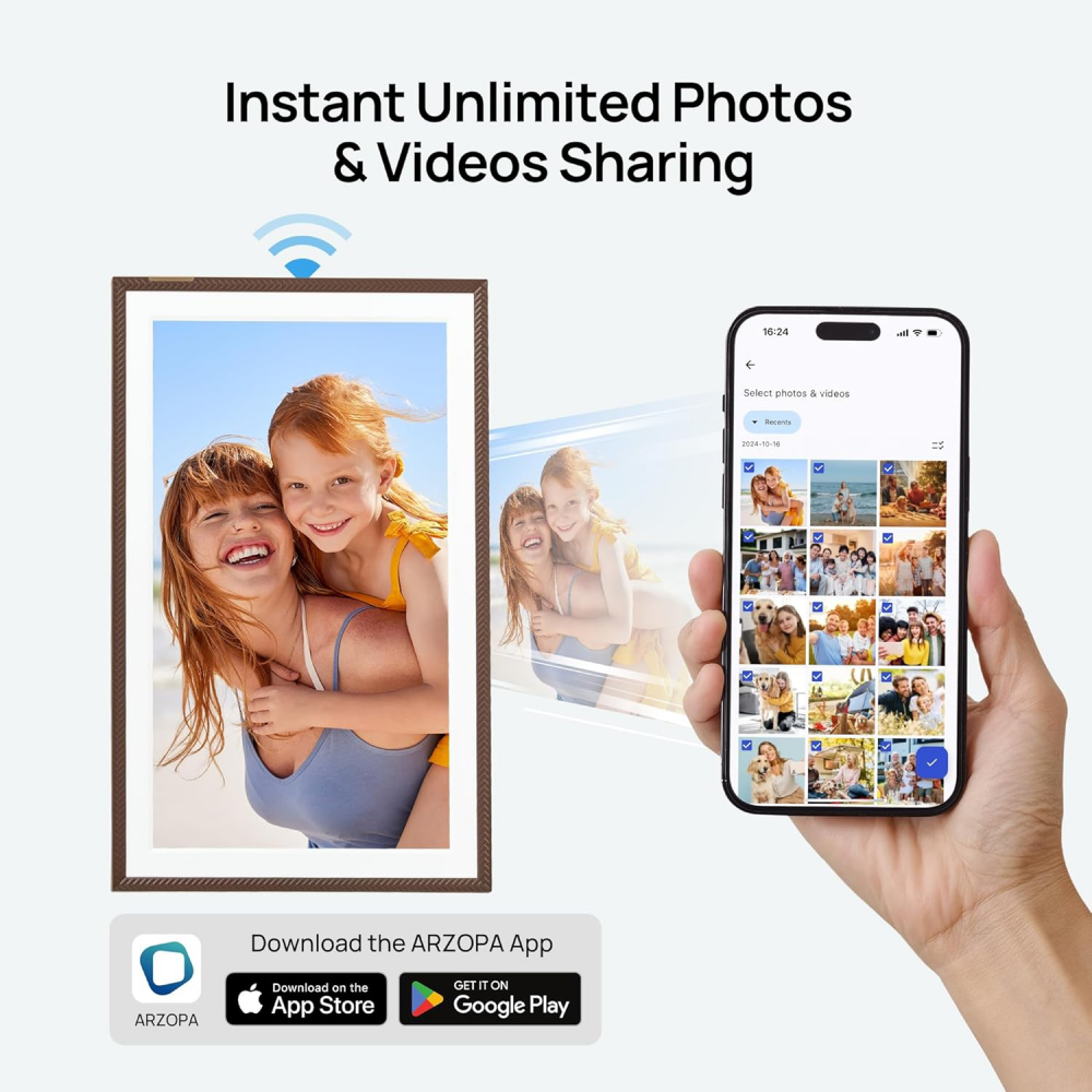 Digitalni foto ram Arzopa 15,6 inch Brown Plastic 32GB